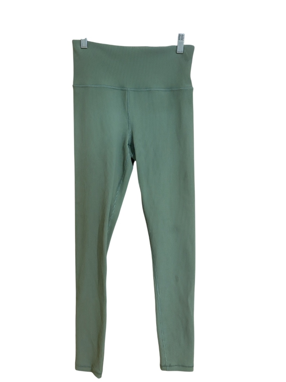 Athleta Elation High-Waisted Ribbed Leggings Size Small in Green